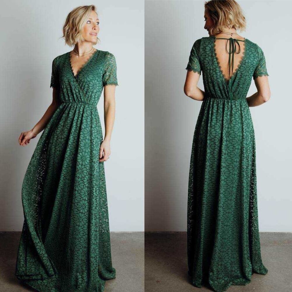 Baltic Born Green Lace Maxi Dress